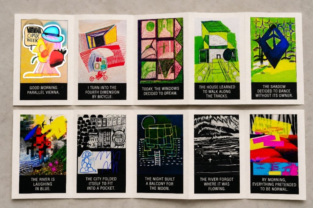 vienna comix week 2026 art residency / leporello / ENG